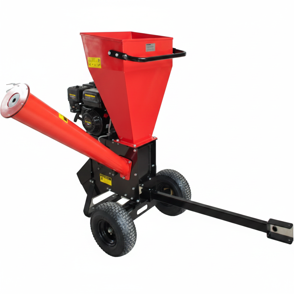Broyeur tractable - Vue complète avec barre de traction