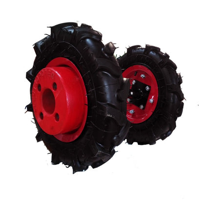 Jeu de roues agraires 5.00-8 avec masses 10 kg pour motoculteur MEP-RM508