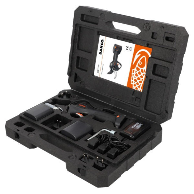Sécateur à batterie BAHCO BCL240 21,6 V avec 3 batteries et chargeur double