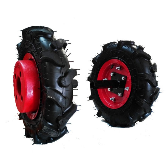 Jeu de roues agraires 5.00-8 avec masses 10 kg pour motoculteur MEP-RM508