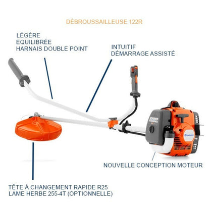 Débroussailleuse thermique HUSQVARNA 122R 21,7 cm³ Smart Start®