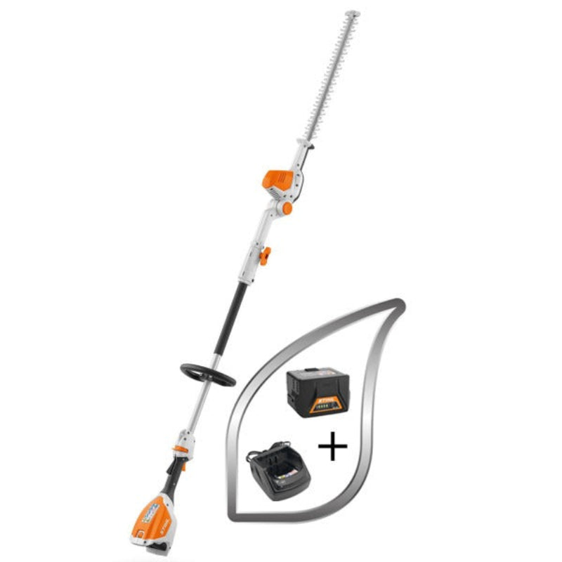 Pack taille-haies sur perche à batterie STIHL HLA 56 avec batterie AK 20 et chargeur AL 101