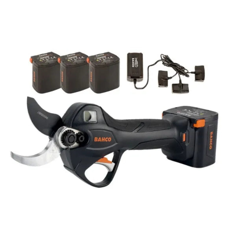 Sécateur à batterie BAHCO BCL240 21,6 V avec 3 batteries et chargeur double